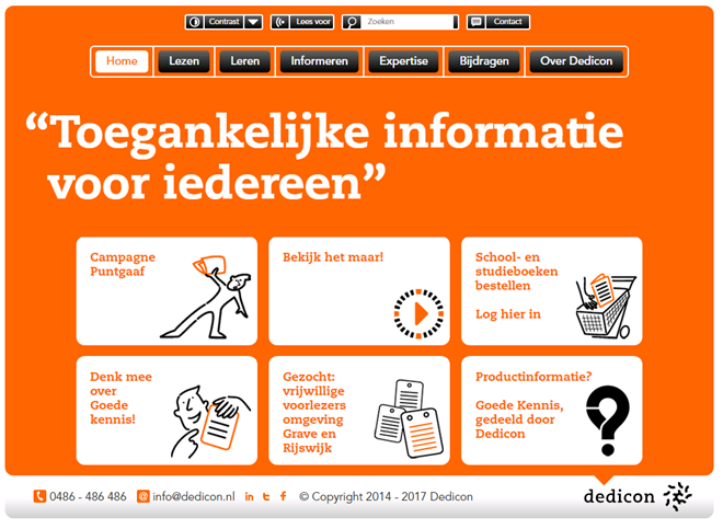 U gaat naar de site dedicon.nl.