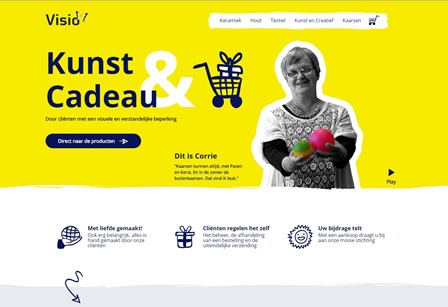 Homepage Visio webwinkel Kunst en Cadeau